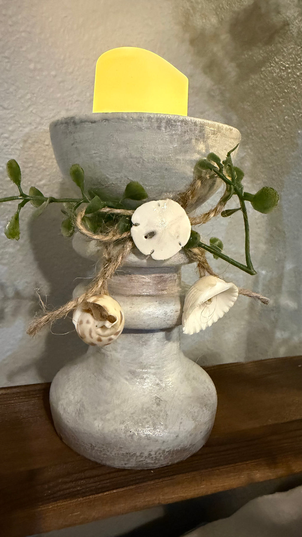 Coastal Sand Dollar Candle Holders – Handcrafted Set of 2