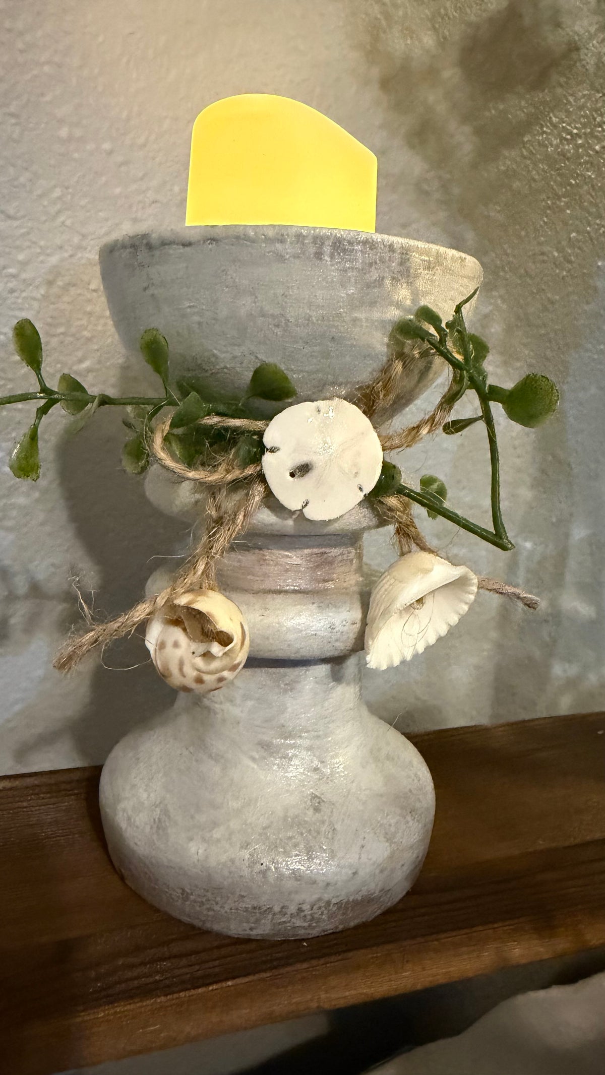 Coastal Sand Dollar Candle Holders – Handcrafted Set of 2