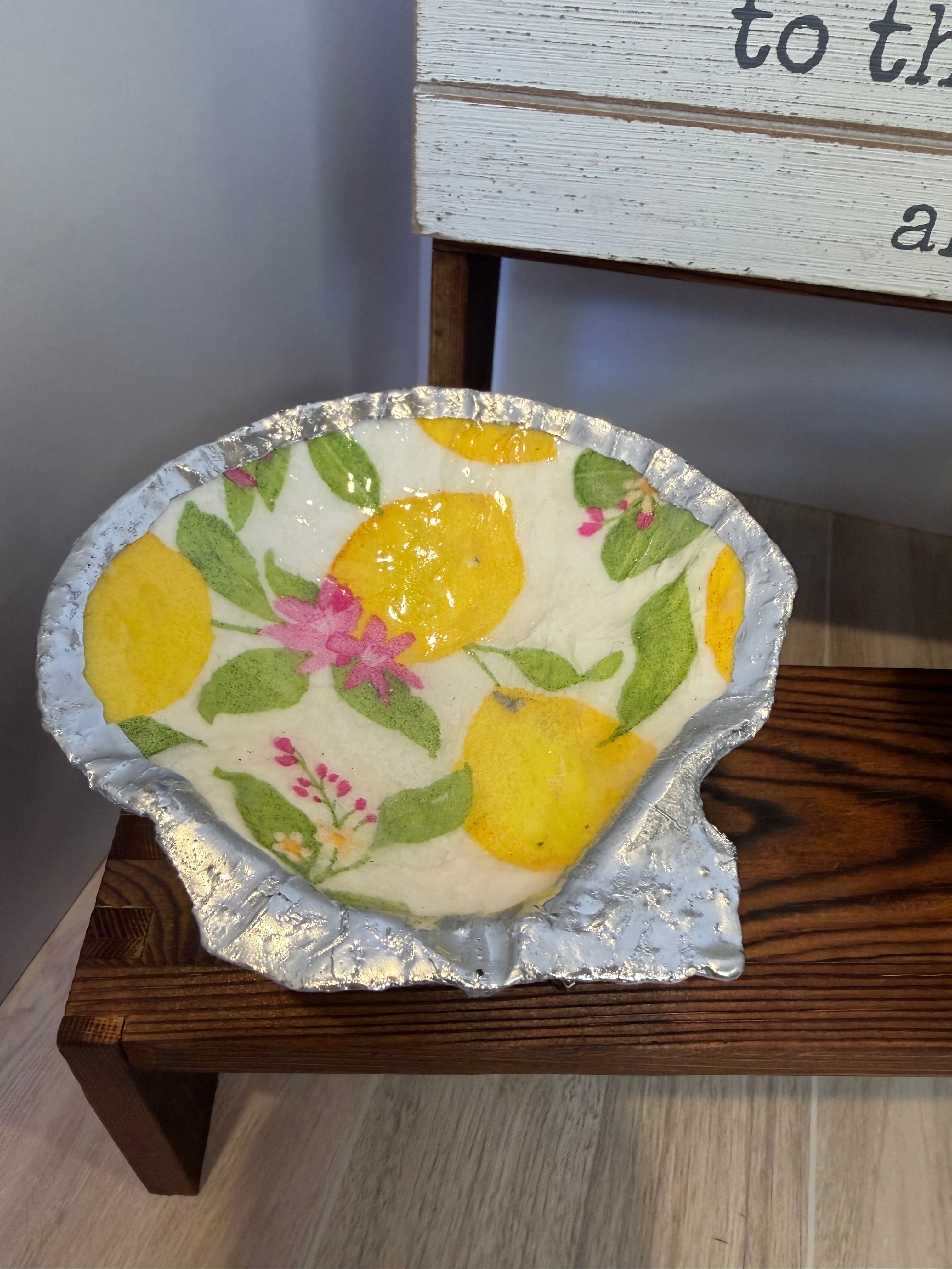 Gilded Shell Trinket Dish + Display Stand