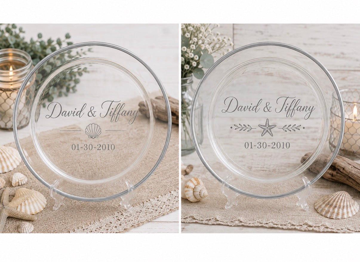 Custom Personalized Wedding Dinner Plates | Handmade Wedding Tableware
