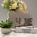 One-of-a-Kind Coastal HOME Sign – Handcrafted Sand Dollar & Shell Décor