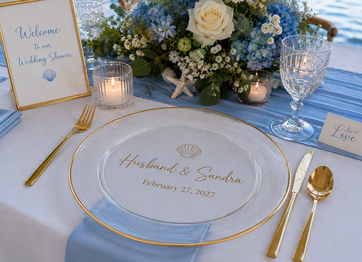 Custom Personalized Wedding Dinner Plates | Handmade Wedding Tableware