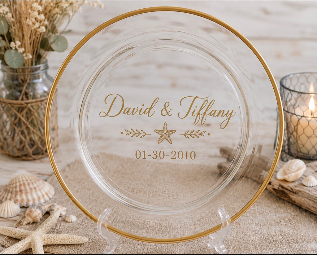 Custom Personalized Wedding Dinner Plates | Handmade Wedding Tableware