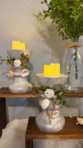 Coastal Sand Dollar Candle Holders – Handcrafted Set of 2