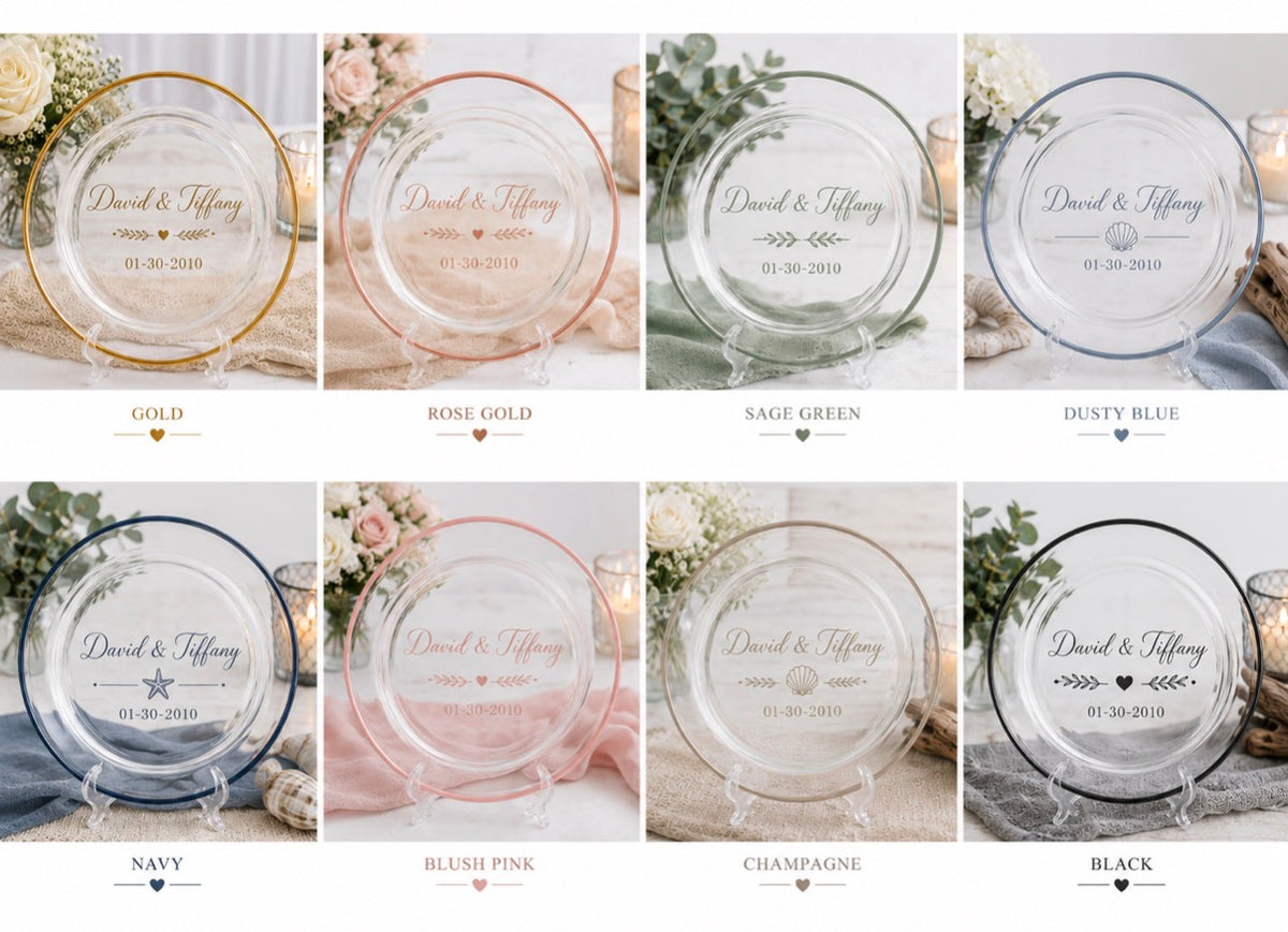 Custom Personalized Wedding Dinner Plates | Handmade Wedding Tableware