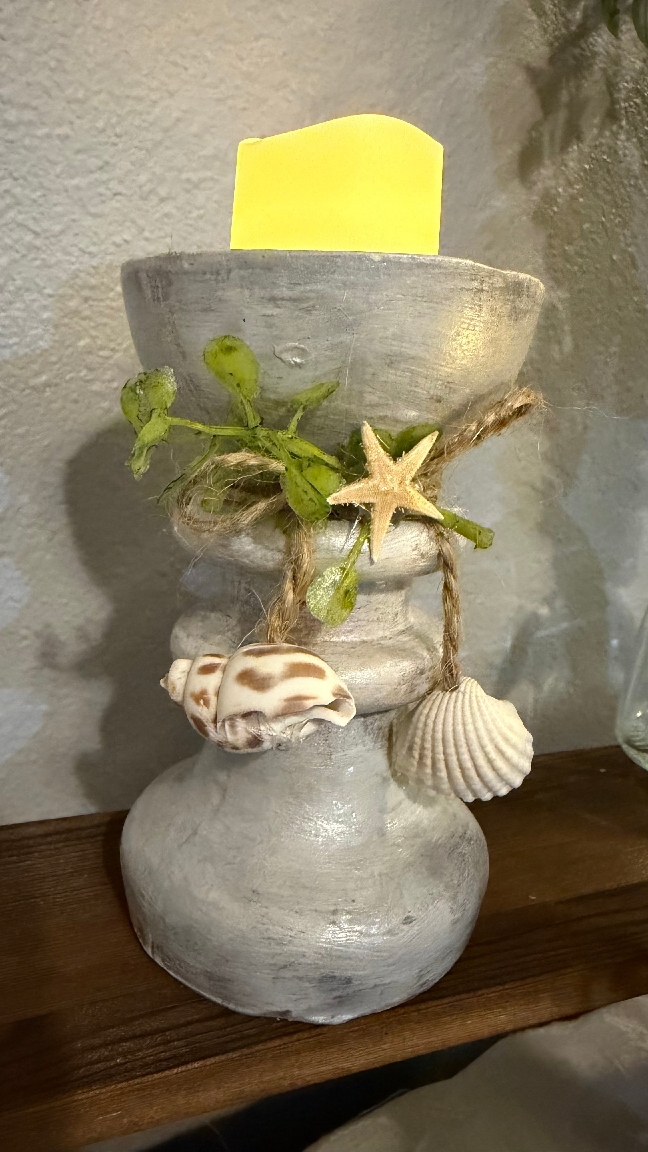 Handcrafted Coastal Starfish Candle Holders – Set of 2