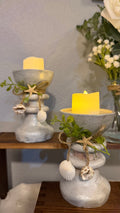 Handcrafted Coastal Starfish Candle Holders – Set of 2