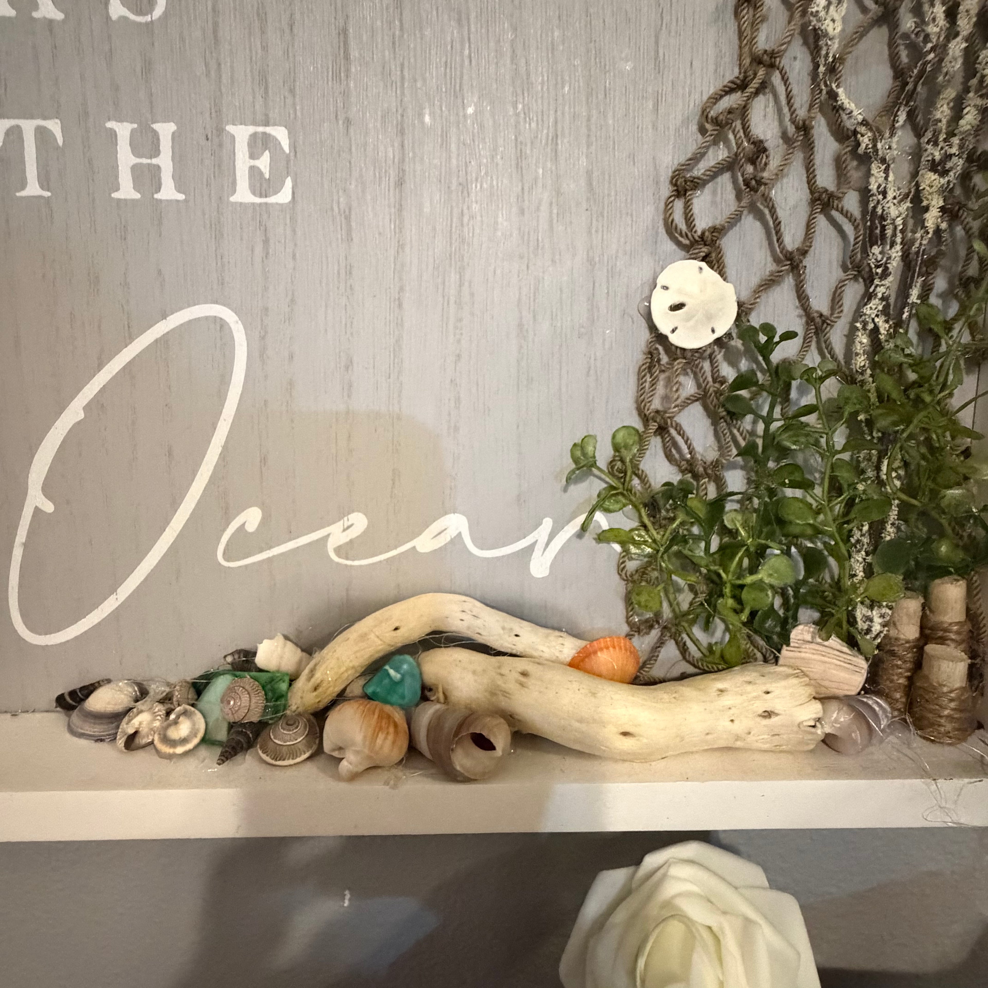 “As Free as the Ocean” One-of-a-Kind Coastal Shadow Box Wall Art