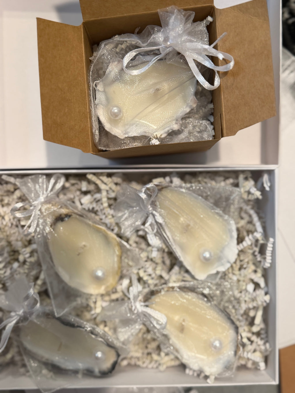 Hearth & Tide Oyster Shell Candles | Soy Wax Coastal Candles, Wedding & Bridal Shower Favors