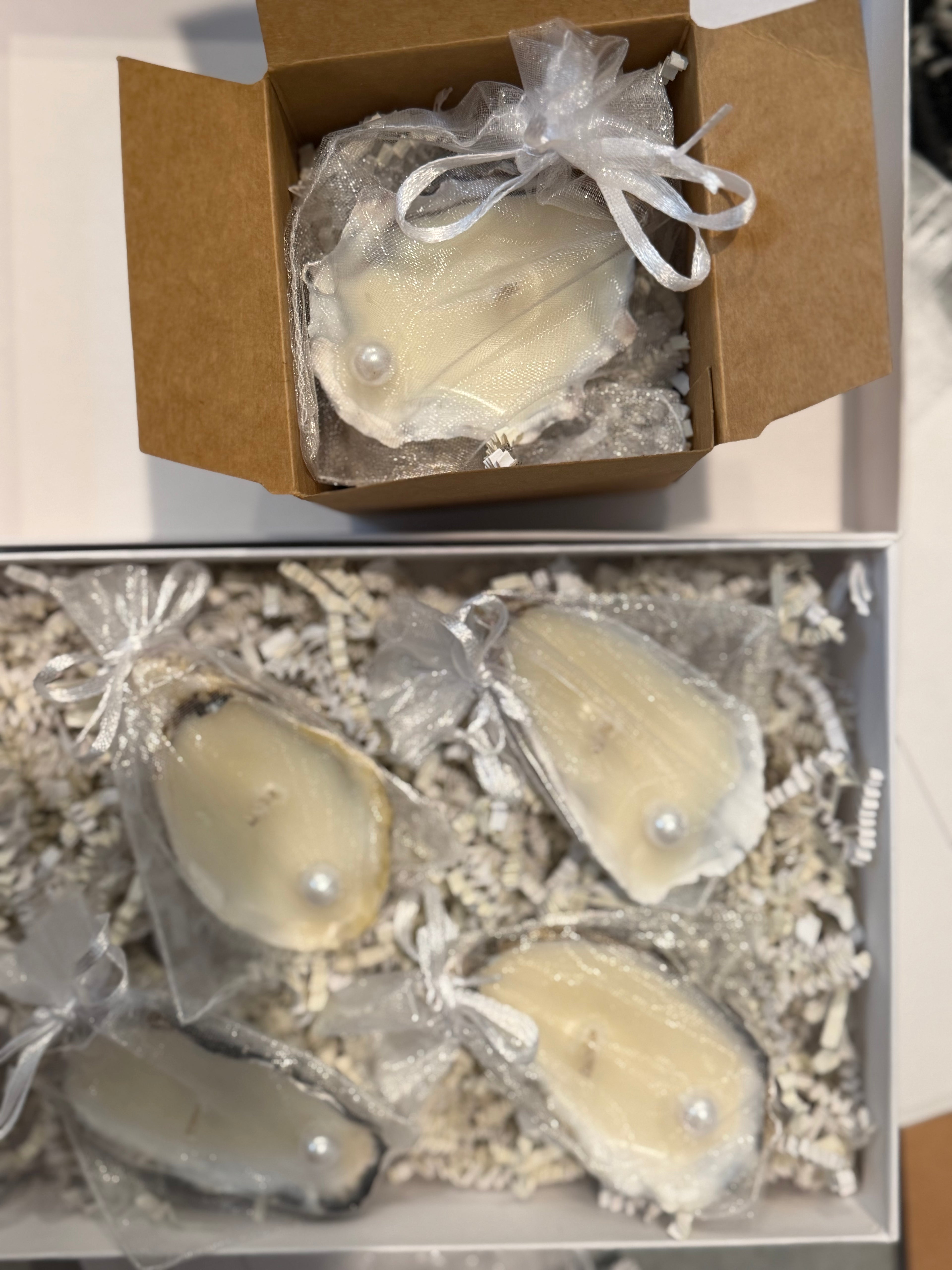 Hearth & Tide Oyster Shell Candles | Soy Wax Coastal Candles, Wedding & Bridal Shower Favors