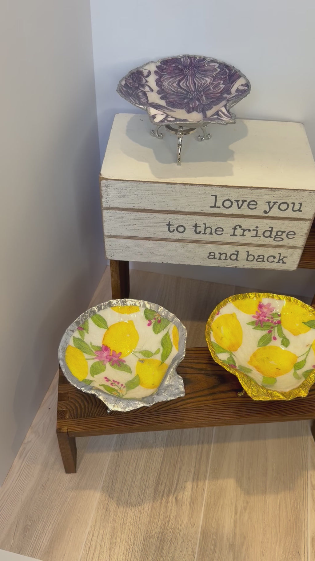 Gilded Shell Trinket Dish + Display Stand
